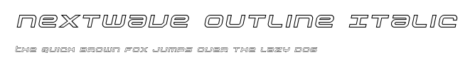 Nextwave Outline Italic.ttf字體轉換器圖片