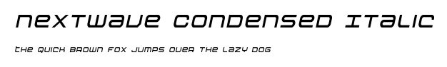 Nextwave Condensed Italic.ttf字體轉換器圖片