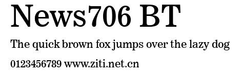 News706 BT.ttf字體轉換器圖片