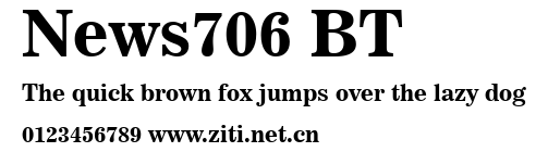 News706 BT.ttf字體轉換器圖片