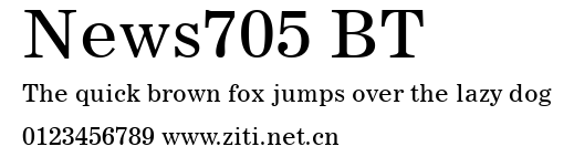 News705 BT.ttf字體轉換器圖片