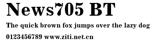 News705 BT.ttf字體轉換器圖片