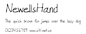NewellsHand.ttf字體轉換器圖片