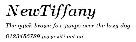 NewTiffany.ttf字體轉換器圖片