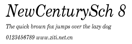 NewCenturySch 8.ttf字體轉換器圖片