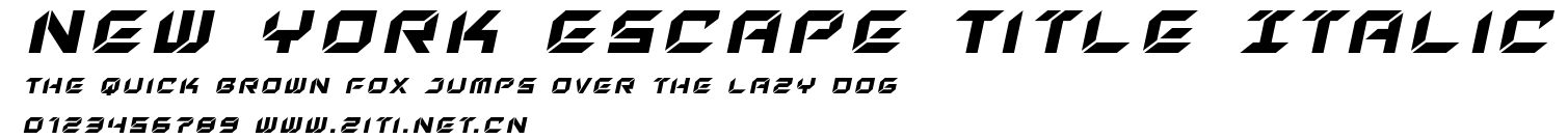 New York Escape Title Italic.ttf字體轉換器圖片