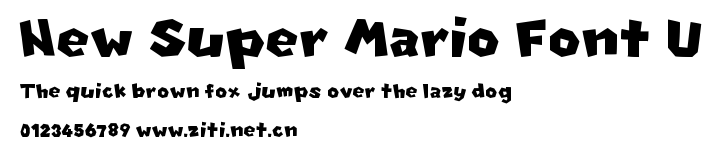 New Super Mario Font U.ttf字體轉換器圖片