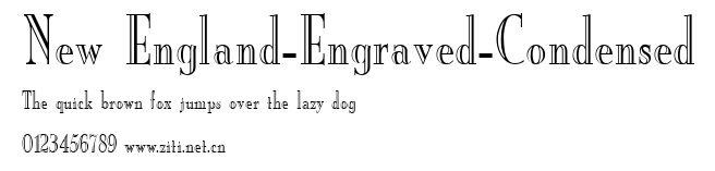 New England-Engraved-Condensed.ttf字體轉換器圖片