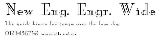 New Eng. Engr. Wide.ttf字體轉換器圖片