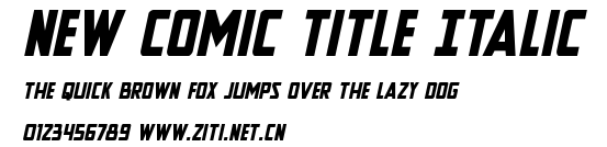 New Comic Title Italic.ttf字體轉換器圖片