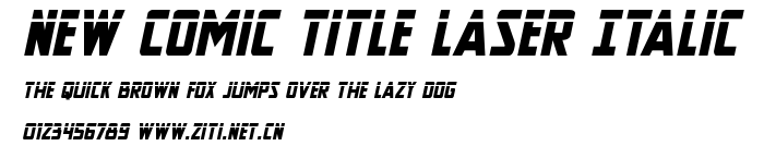New Comic Title Laser Italic.ttf字體轉換器圖片