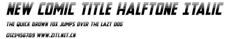 New Comic Title Halftone Italic.ttf字體轉換器圖片