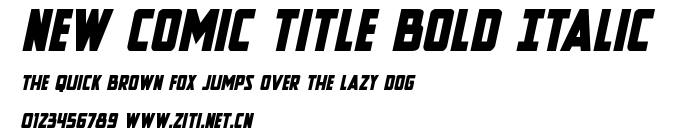 New Comic Title Bold Italic.ttf字體轉換器圖片