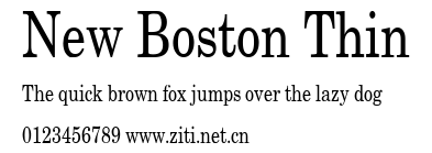 New Boston Thin.ttf字體轉換器圖片