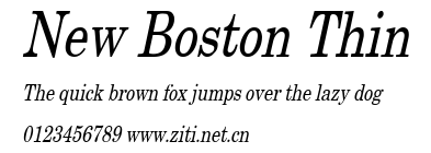 New Boston Thin.ttf字體轉換器圖片
