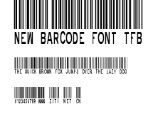 New Barcode Font tfb.ttf字體轉換器圖片