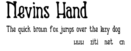 Nevins Hand.ttf字體轉換器圖片