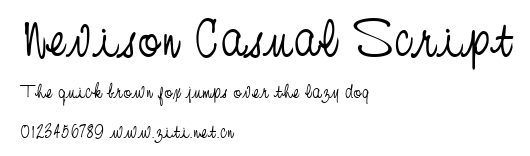 Nevison Casual Script.ttf字體轉換器圖片