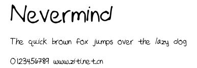Nevermind.ttf字體轉換器圖片