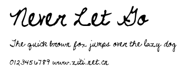 Never Let Go.ttf字體轉換器圖片