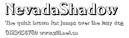 NevadaShadow.ttf字體轉換器圖片