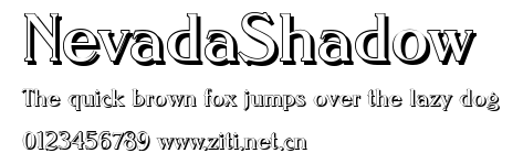 NevadaShadow.ttf字體轉換器圖片
