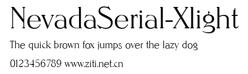 NevadaSerial-Xlight.ttf字體轉換器圖片