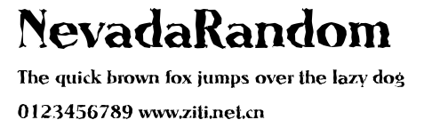 NevadaRandom.ttf字體轉換器圖片