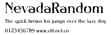 NevadaRandom.ttf字體轉換器圖片