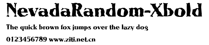 NevadaRandom-Xbold.ttf字體轉換器圖片