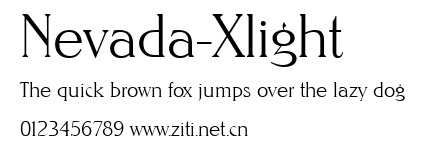 Nevada-Xlight.ttf字體轉換器圖片