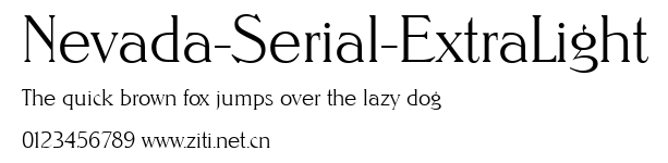 Nevada-Serial-ExtraLight.ttf字體轉換器圖片
