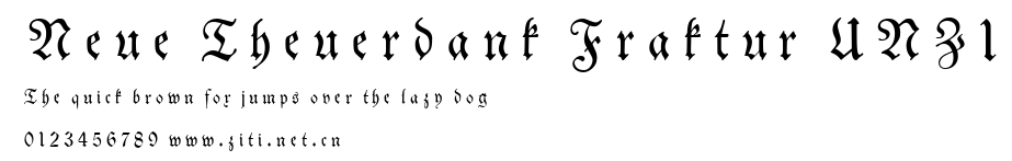 Neue Theuerdank Fraktur UNZ1.ttf字體轉換器圖片