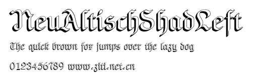 NeuAltischShadLeft.ttf字體轉換器圖片