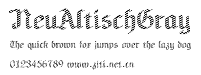 NeuAltischGray.ttf字體轉換器圖片