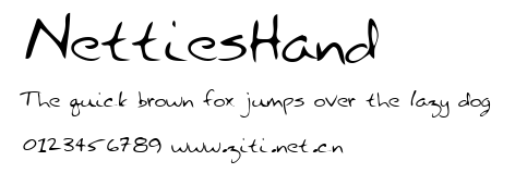 NettiesHand.ttf字體轉換器圖片