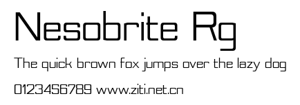 Nesobrite Rg.ttf字體轉換器圖片