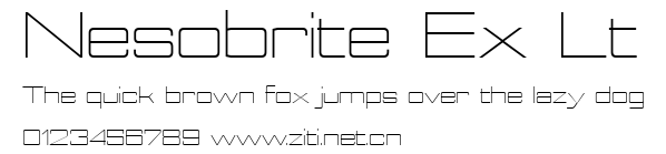 Nesobrite Ex Lt.ttf字體轉換器圖片