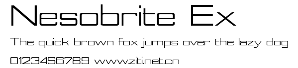 Nesobrite Ex.ttf字體轉換器圖片