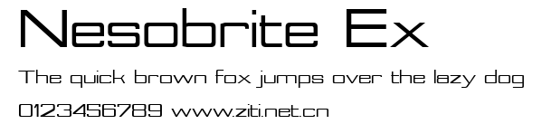 Nesobrite Ex.ttf字體轉換器圖片