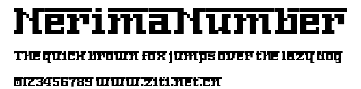 NerimaNumber.ttf字體轉換器圖片