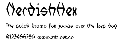 NerdishHex.ttf字體轉換器圖片