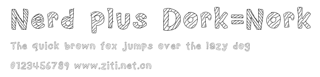 Nerd plus Dork=Nork.ttf字體轉換器圖片
