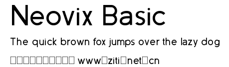 Neovix Basic.otf字體轉換器圖片