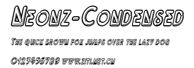 Neonz-Condensed.ttf字體轉換器圖片