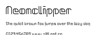 Neonclipper.ttf字體轉換器圖片