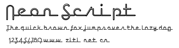 Neon Script.ttf字體轉換器圖片