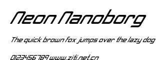 Neon Nanoborg.otf字體轉換器圖片