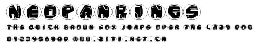 NeoPanRings.ttf字體轉換器圖片