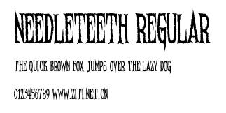 Needleteeth Regular.ttf字體轉換器圖片